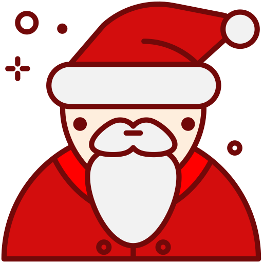 kerstman Generic Outline Color icoon