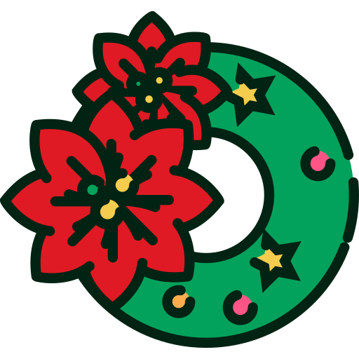 Рождественский венок Generic Outline Color иконка