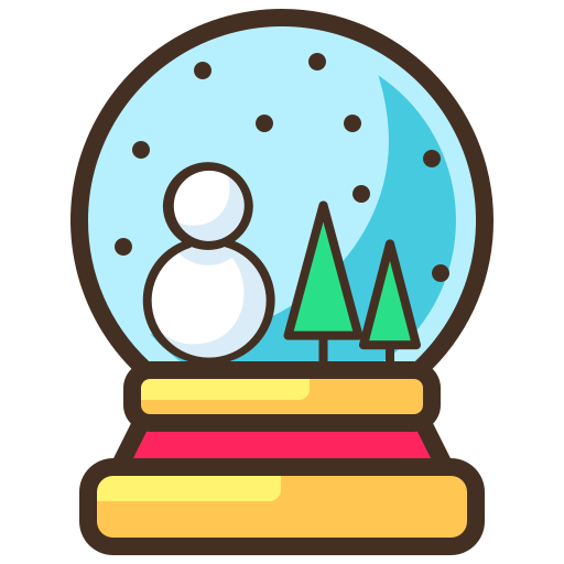 Śnieżna kula Generic Outline Color ikona