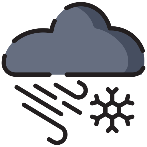 tormenta de nieve Generic Outline Color icono