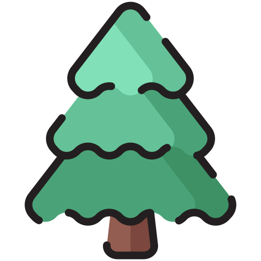 Pine tree Generic Outline Color icon