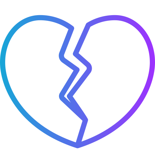 Broken heart Generic Gradient icon