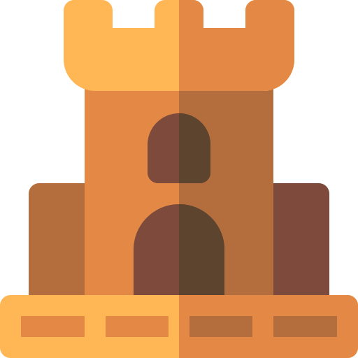 wieża Basic Rounded Flat ikona
