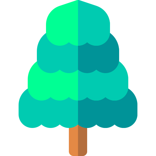 drzewo Basic Rounded Flat ikona