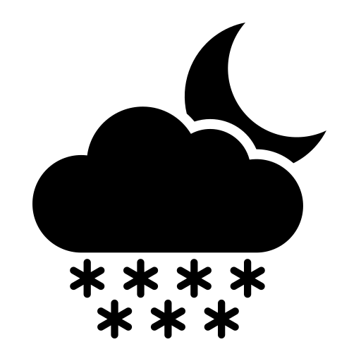 sneeuwval Generic Glyph icoon