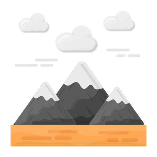 rotsachtige bergen Generic Flat icoon