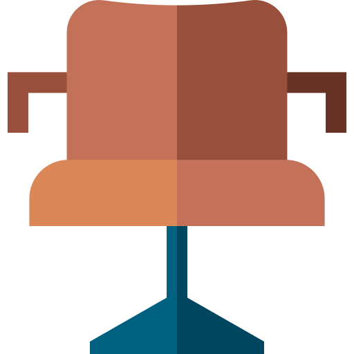 silla de salón Basic Straight Flat icono