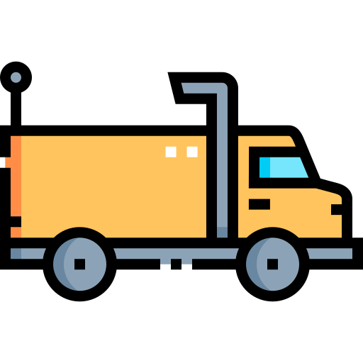 camion della spazzatura Detailed Straight Lineal color icona