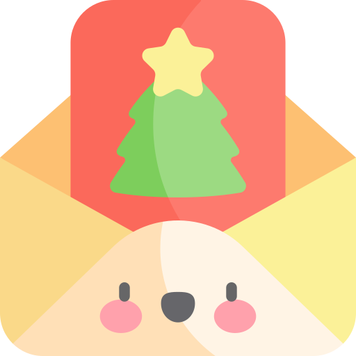 Christmas card Kawaii Flat icon