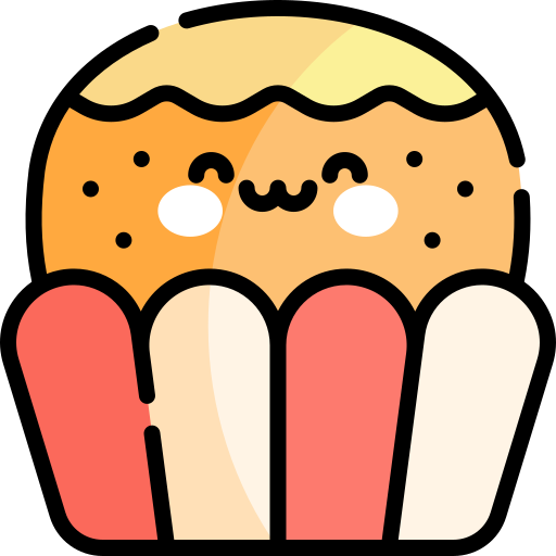 muffin Kawaii Lineal color icon