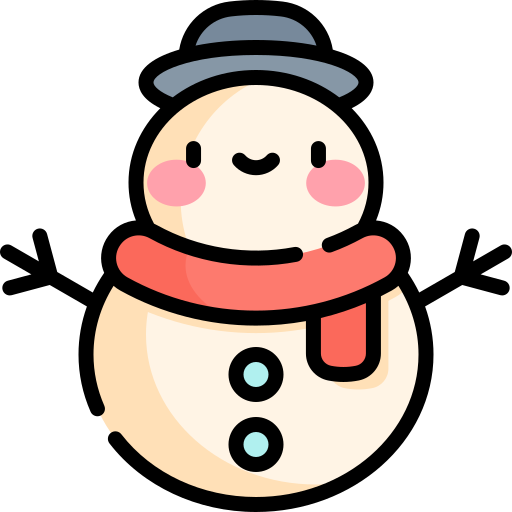 눈사람 Kawaii Lineal color icon