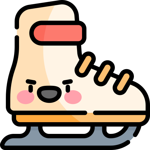 patines de hielo Kawaii Lineal color icono