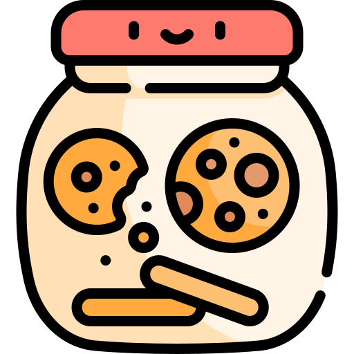 tarro de galletas Kawaii Lineal color icono