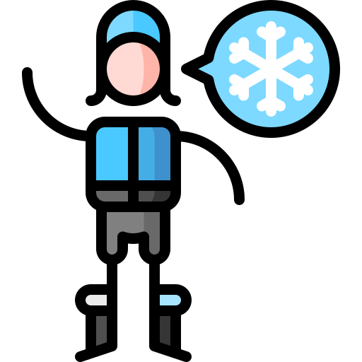 zima Puppet Characters Lineal Color ikona