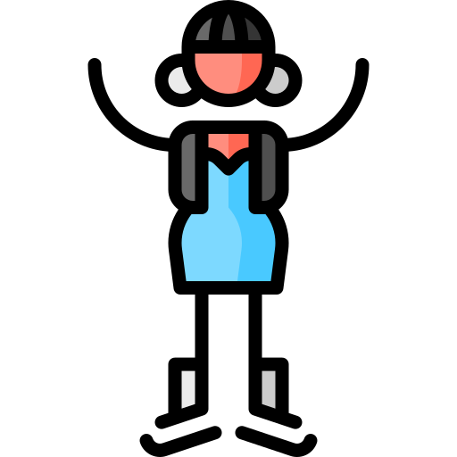 アイススケート Puppet Characters Lineal Color icon