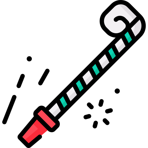soplador de fiesta Special Lineal color icono