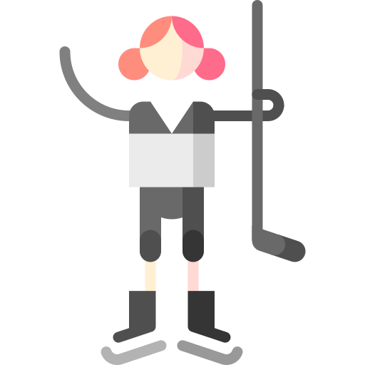 Хоккей на льду Puppet Characters Flat иконка