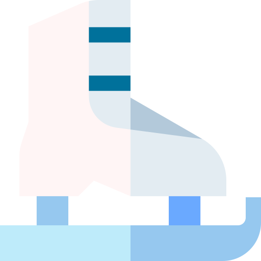 Ice skate Basic Straight Flat icon