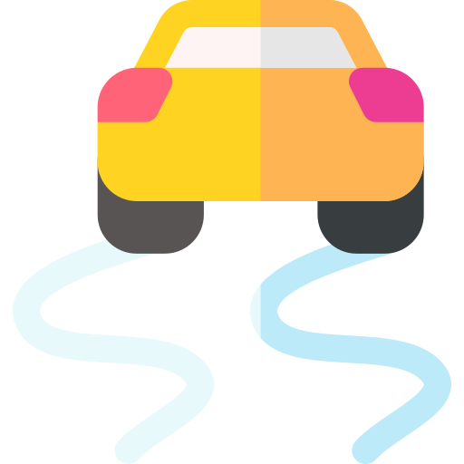 Slippery road Basic Rounded Flat icon