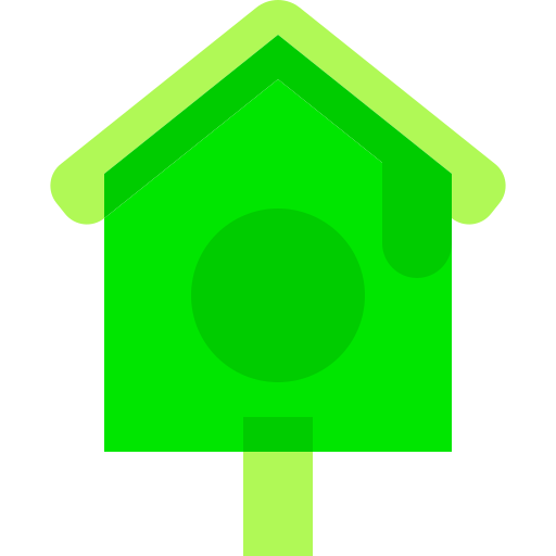 Bird house Basic Sheer Flat icon
