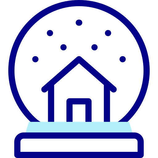 Śnieżna kula Detailed Mixed Lineal color ikona