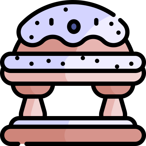 rotonda Kawaii Lineal color icono
