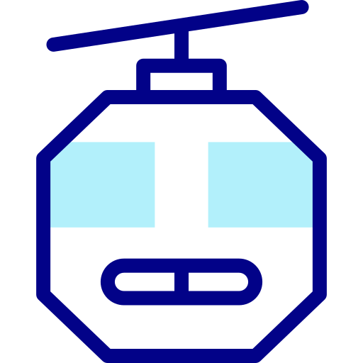 cabina del teleférico Detailed Mixed Lineal color icono