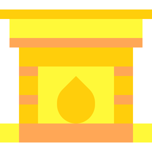 Fireplace Basic Sheer Flat icon