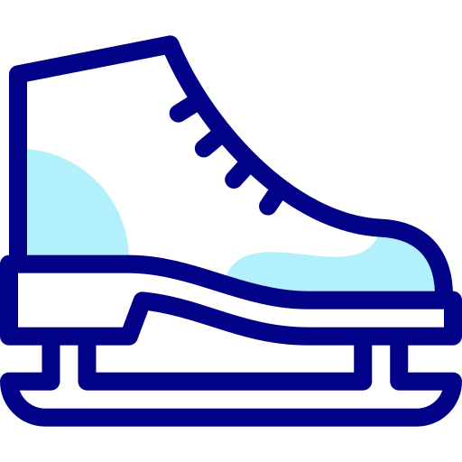 scarpe da pattinaggio sul ghiaccio Detailed Mixed Lineal color icona