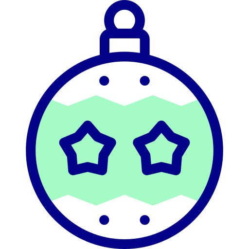 クリスマスボール Detailed Mixed Lineal color icon