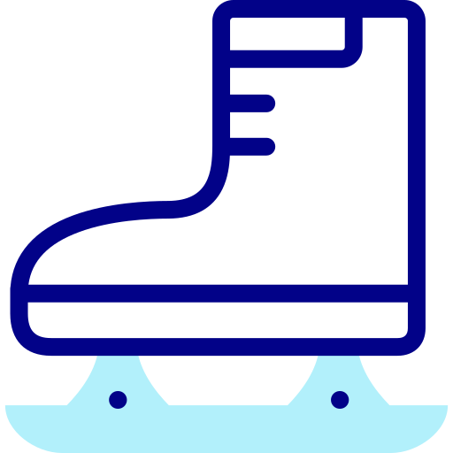 Ice skating Detailed Mixed Lineal color icon