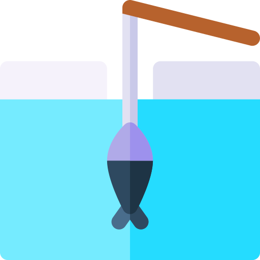 Ice fishing Basic Rounded Flat icon