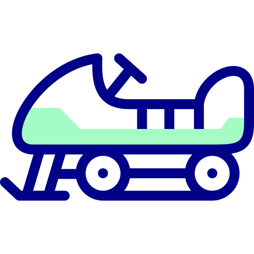 Snowmobile Detailed Mixed Lineal color icon