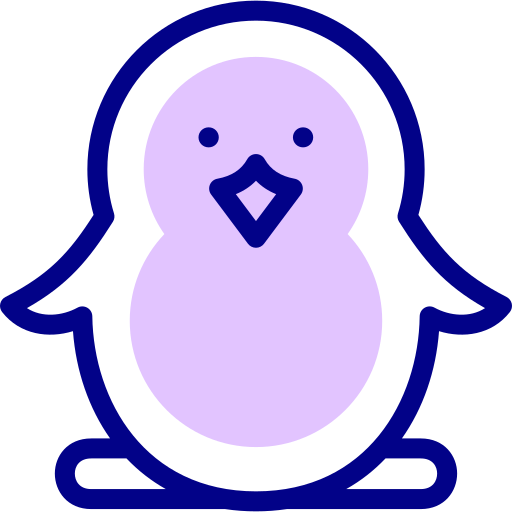 Penguin Detailed Mixed Lineal color icon