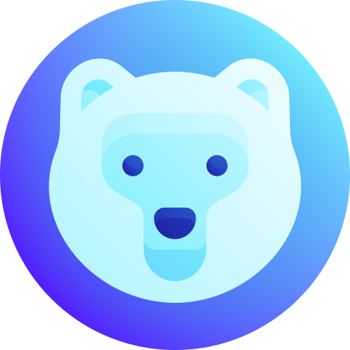 oso polar Gradient Galaxy Gradient icono