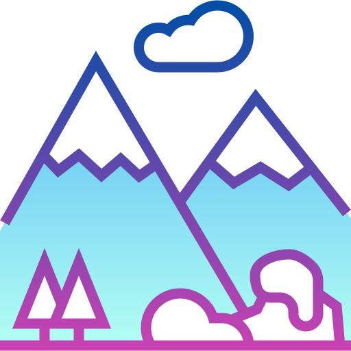 Mountain Detailed bright Gradient icon