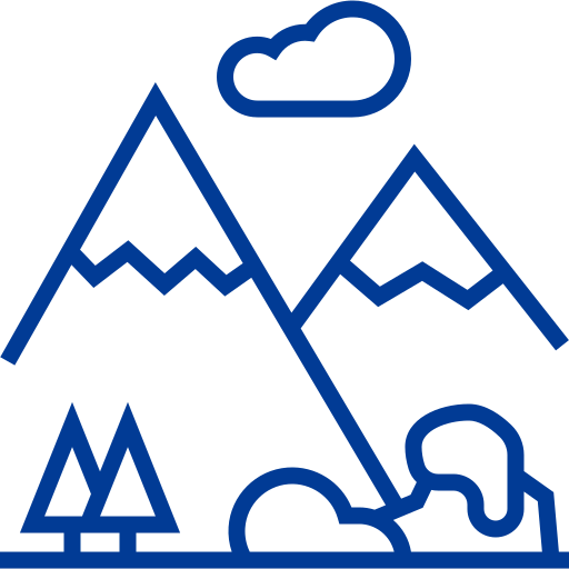 montaña Detailed bright Lineal icono