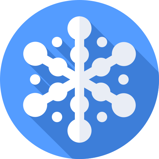 sneeuwvlok Flat Circular Flat icoon