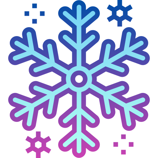 Snowflake Detailed bright Gradient icon