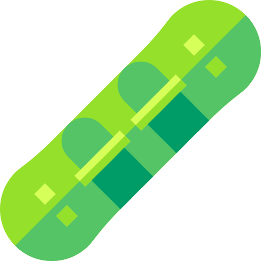 snowboarden Basic Straight Flat icoon