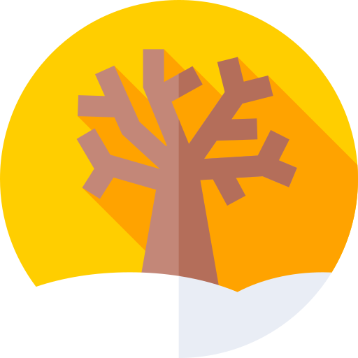 albero d'inverno Flat Circular Flat icona