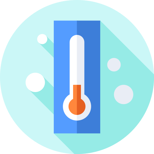 temperatuur Flat Circular Flat icoon