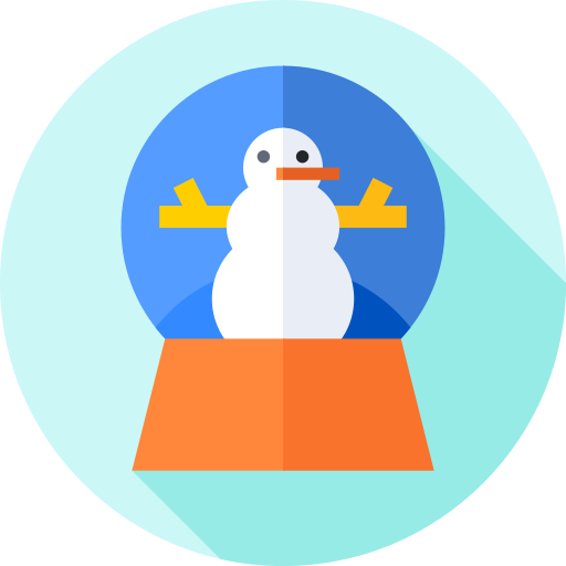 Śnieżna kula Flat Circular Flat ikona