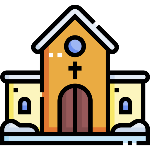 교회 Detailed Straight Lineal color icon