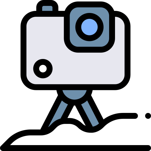 アクションカメラ Detailed Rounded Lineal color icon