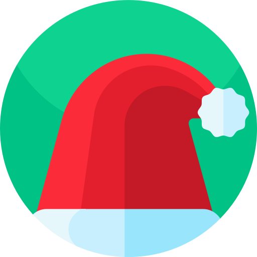 Santa hat Geometric Flat Circular Flat icon