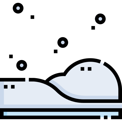 雪 Detailed Straight Lineal color icon