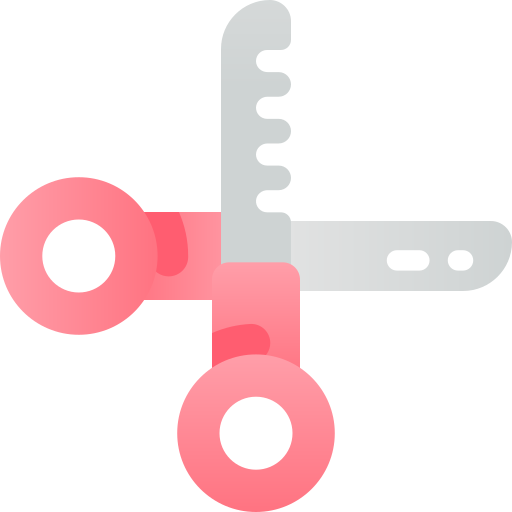 Scissors Kawaii Star Gradient icon