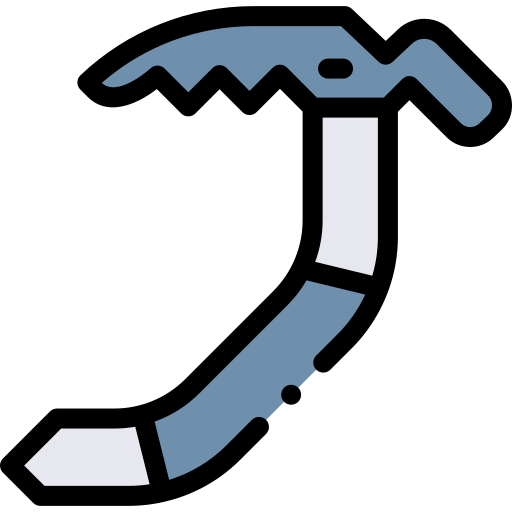 Ice axe Detailed Rounded Lineal color icon