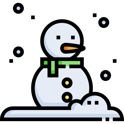 Snowman Detailed Straight Lineal color icon